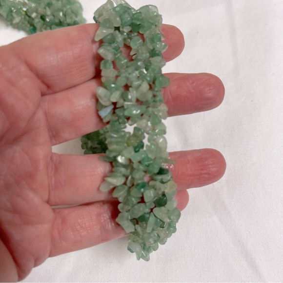Necklacece-Avertine nugget, NWOT, shades of green, 18”, 925 clasp, wtg 2.8 oz. - Picture 12 of 14